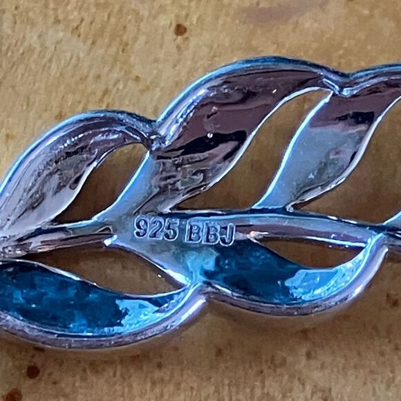 Natural Angelite Sterling Silver Bracelet - Picture 5 of 9